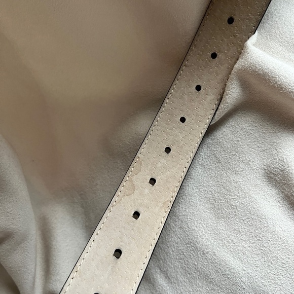 Black Genuine Leather Silver Double Loop Buckle Preppy Prep Statement Belt - Picture 10 of 10